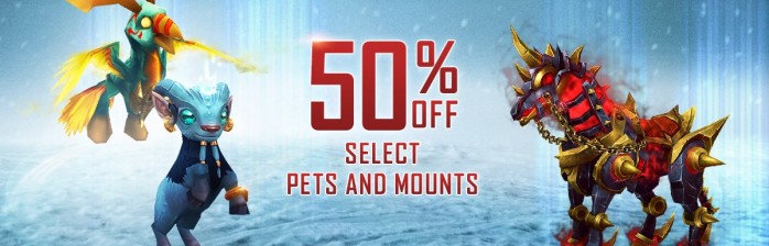 Mascotes e montarias da store com 50% de desconto!