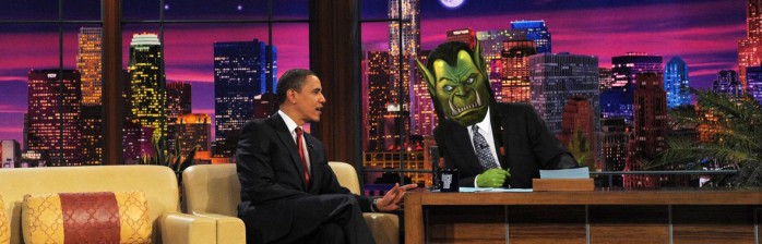 US President Barack Obama is seen with h