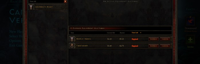 Auction house com dinheiro real no Diablo III: E se fosse no WoW?