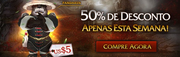 Mascote Monge Pandaren com 50% de desconto!