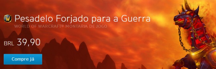 Nova montaria na BlizzStore: Pesadelo Forjado para a Guerra