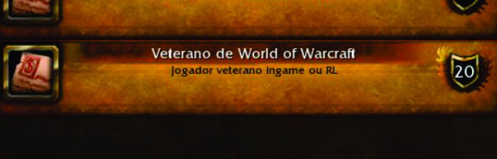 Nova conquista: Veterano de World of Warcraft