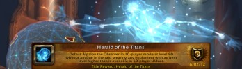 Desafio pré-Pandaria: Arauto dos Titãs (Herald of the Titans)