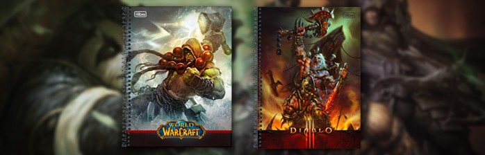 World of Warcraft e Diablo III nos cadernos Tilibra em 2014