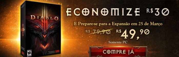Diablo III em Promoção – Economize R$30,00