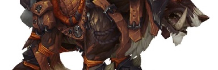 Armoured Red-Brown Draenor Wolf – Montaria Legion