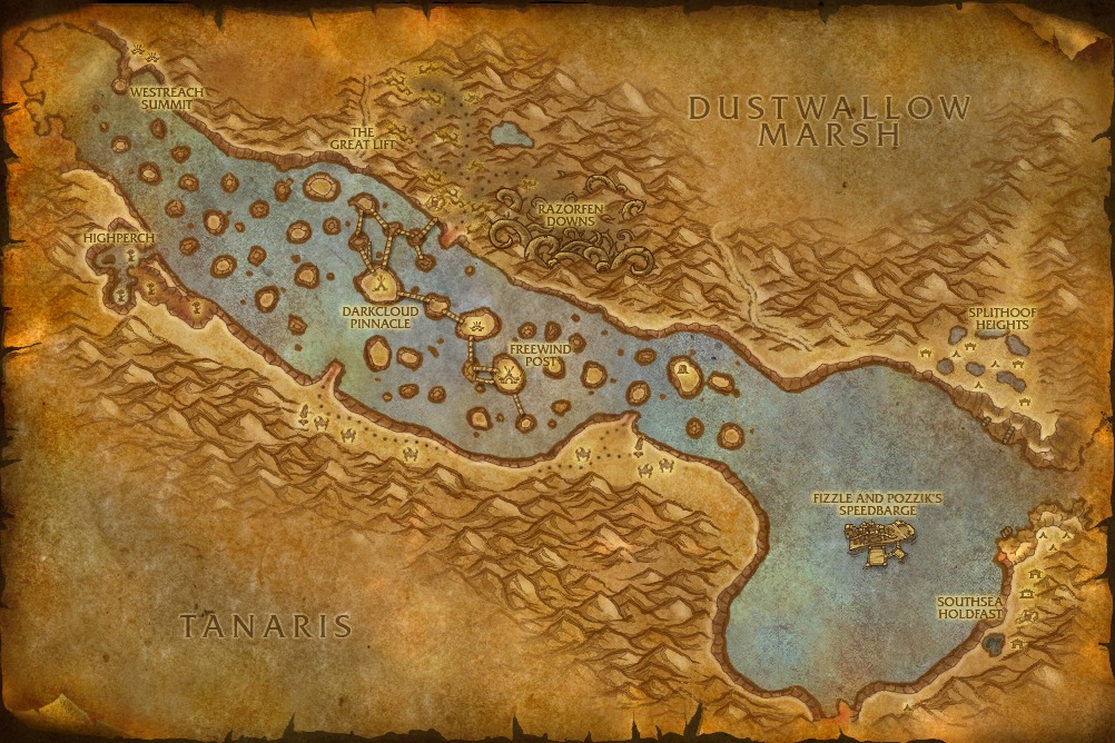 WoW Girl ~ Mapas de onde upar no Cataclysm