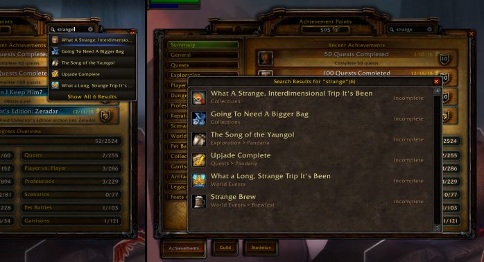 Barra de busca de conquista