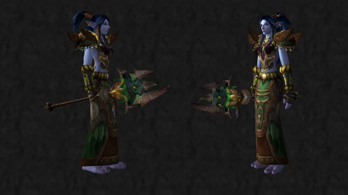 cajado do gladiador cataclísmico + thunderheart verde